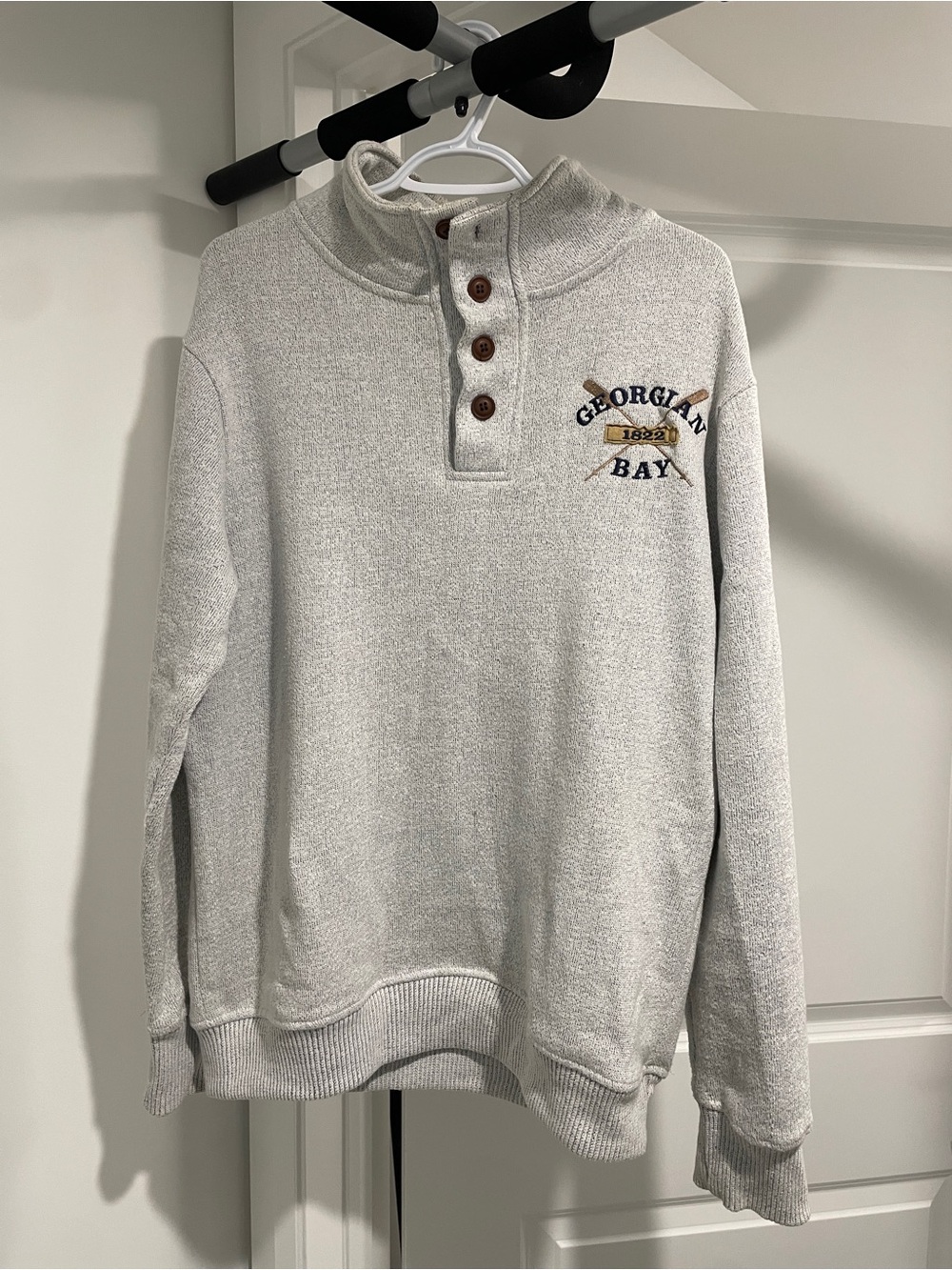 Men's Heather Gray Quarter-Snap Pullover Sweater